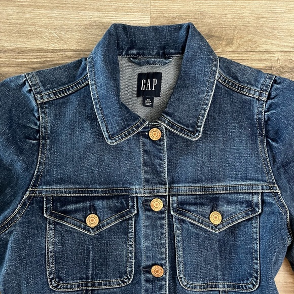 GAP Women's Dark Blue Belted Denim Jacket - Picture 3 of 10